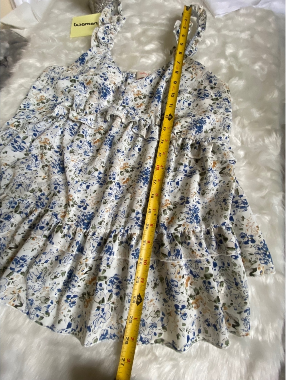 Hailey & Co Floral Ruffle Strap Tank Top Medium - Picture 6 of 6